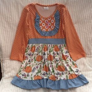 Local boutique size 6 / 7 fall pumpkin dress